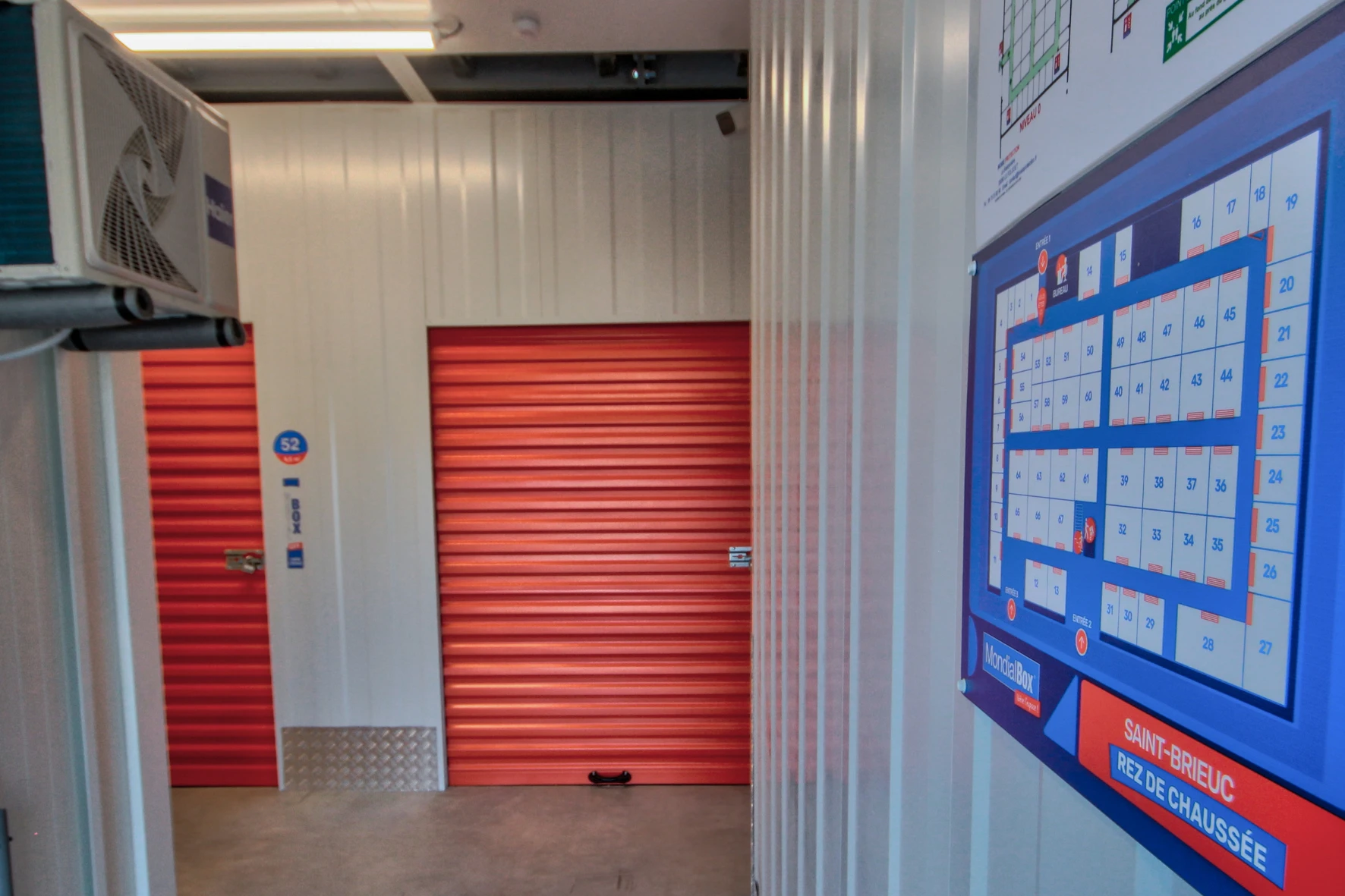 box de stockage en intérieur - plan du site MondialBox Saint-Brieuc